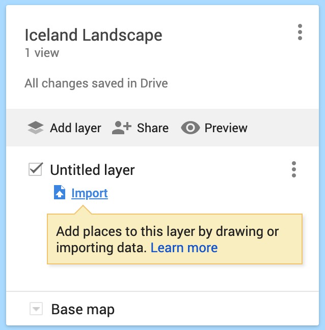 Import KML or GPX file into Google My Maps